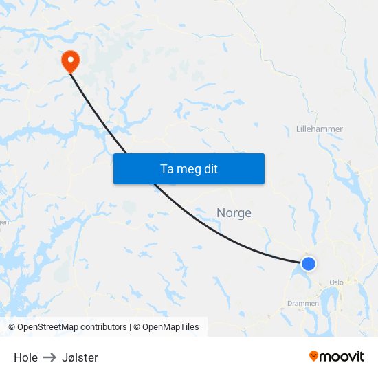 Hole to Jølster map