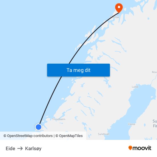 Eide to Karlsøy map