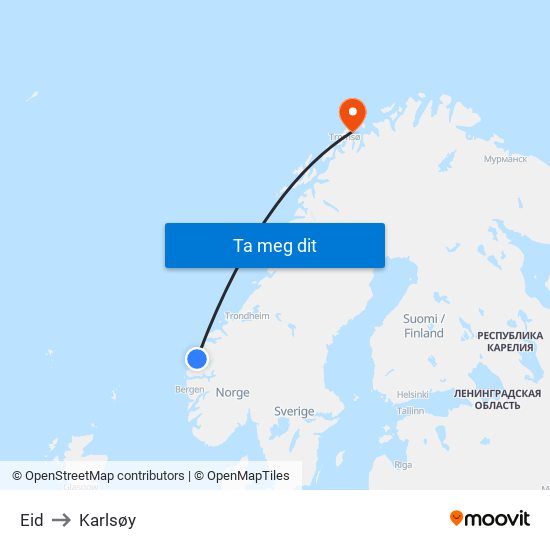 Eid to Karlsøy map