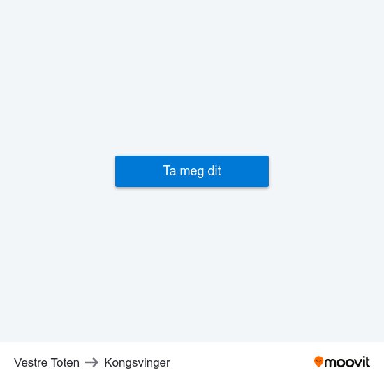 Vestre Toten to Kongsvinger map