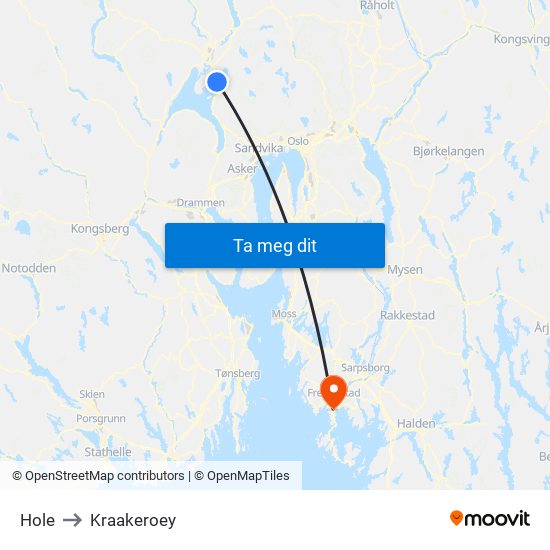 Hole to Kraakeroey map