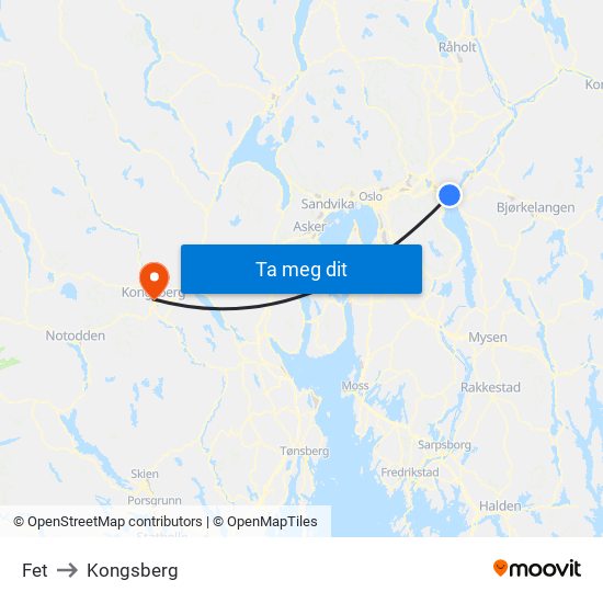Fet to Kongsberg map