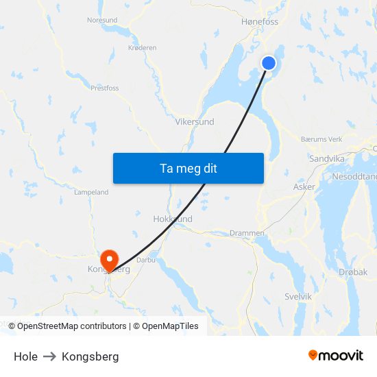 Hole to Kongsberg map