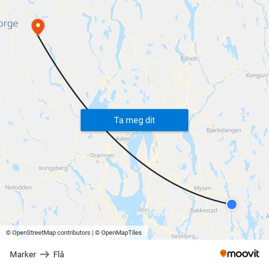 Marker to Flå map