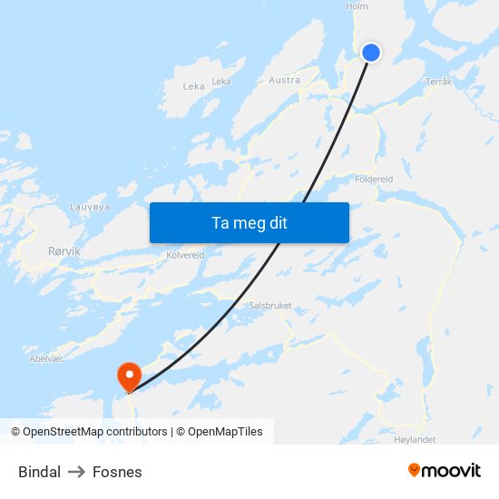 Bindal to Fosnes map