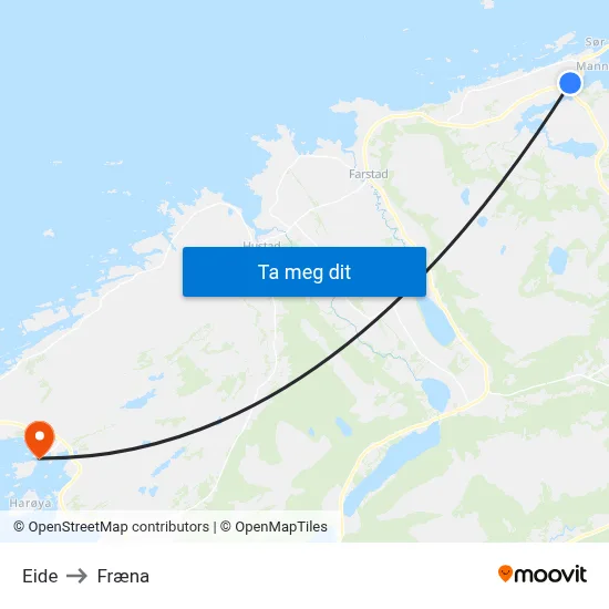 Eide to Fræna map