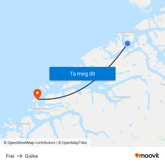 Frei to Giske map