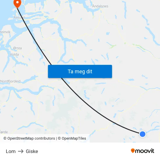 Lom to Giske map