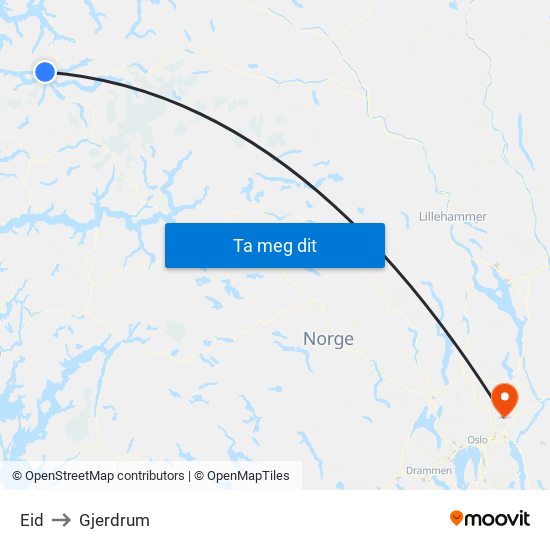 Eid to Gjerdrum map