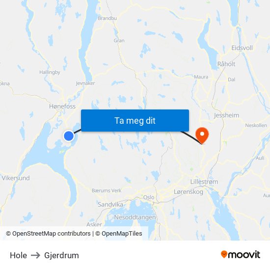 Hole to Gjerdrum map