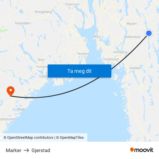 Marker to Gjerstad map