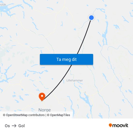 Os to Gol map