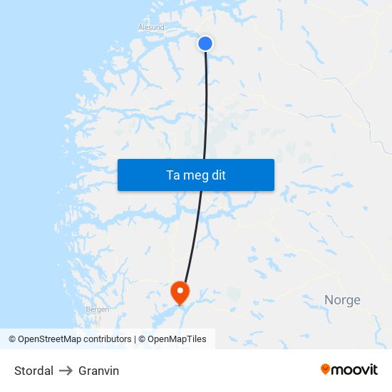 Stordal to Granvin map