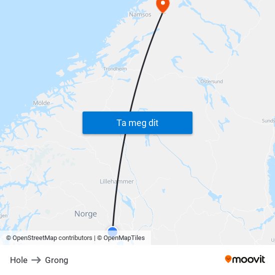 Hole to Grong map