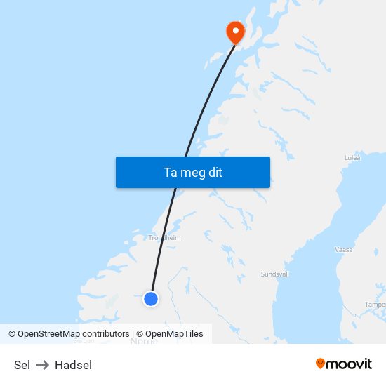 Sel to Hadsel map