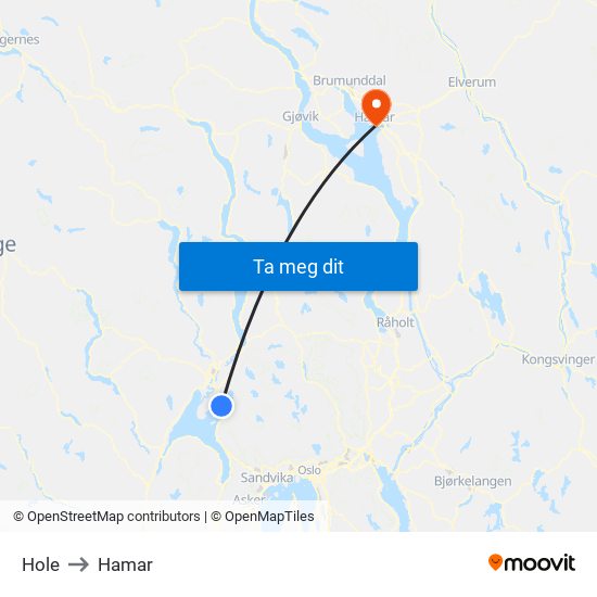 Hole to Hamar map