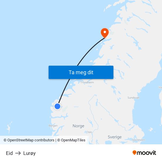 Eid to Lurøy map