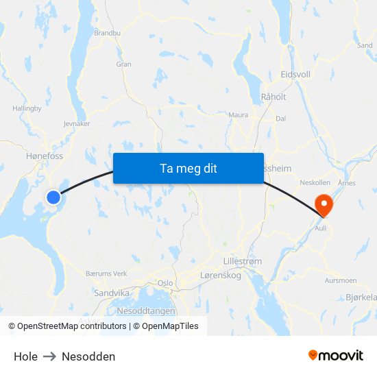 Hole to Nesodden map