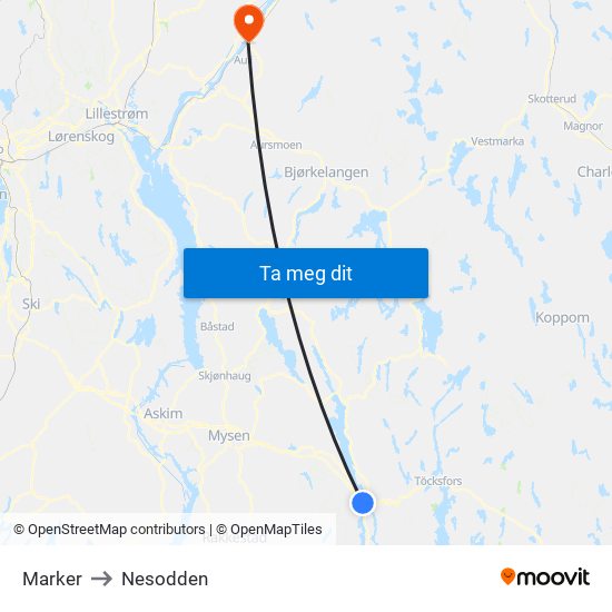 Marker to Nesodden map