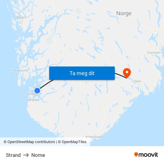 Strand to Nome map