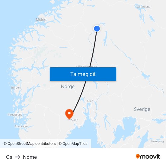 Os to Nome map