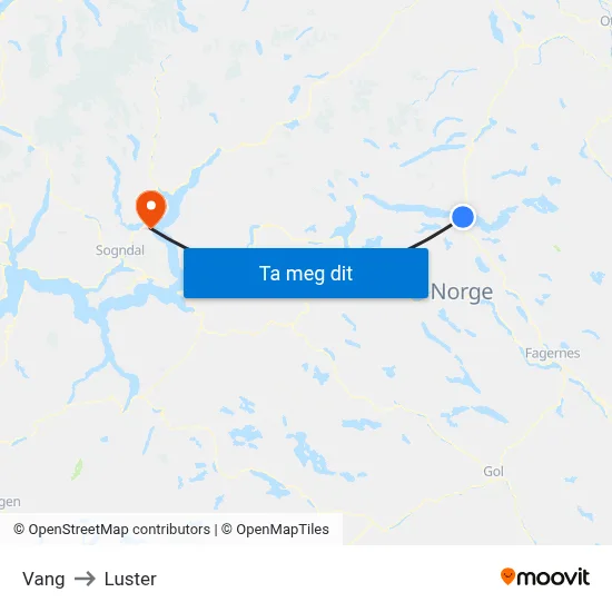 Vang to Luster map