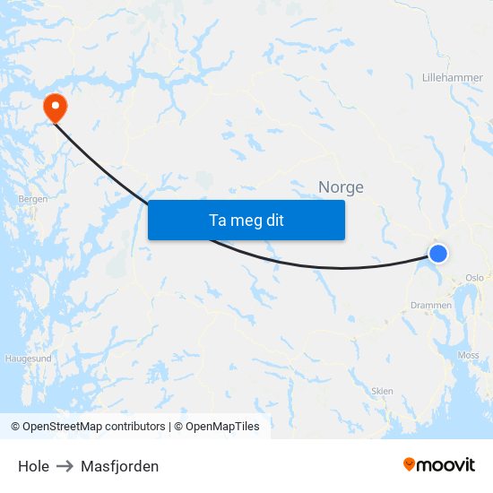 Hole to Masfjorden map