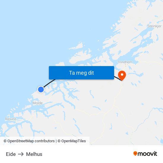 Eide to Melhus map