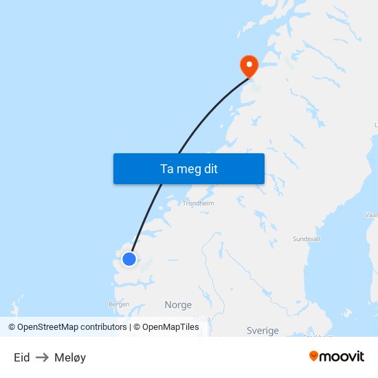 Eid to Meløy map