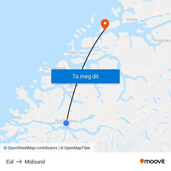 Eid to Midsund map