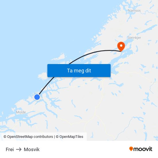Frei to Mosvik map