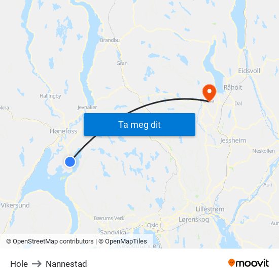 Hole to Nannestad map