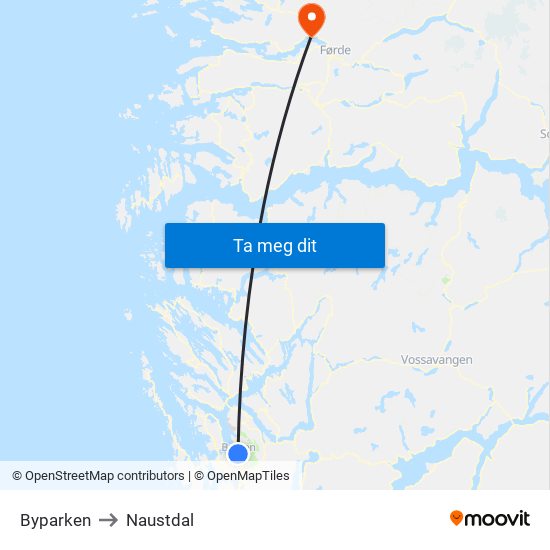 Byparken to Naustdal map