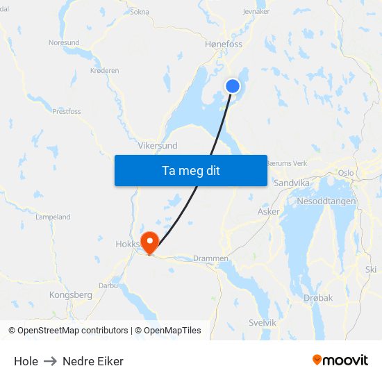 Hole to Nedre Eiker map