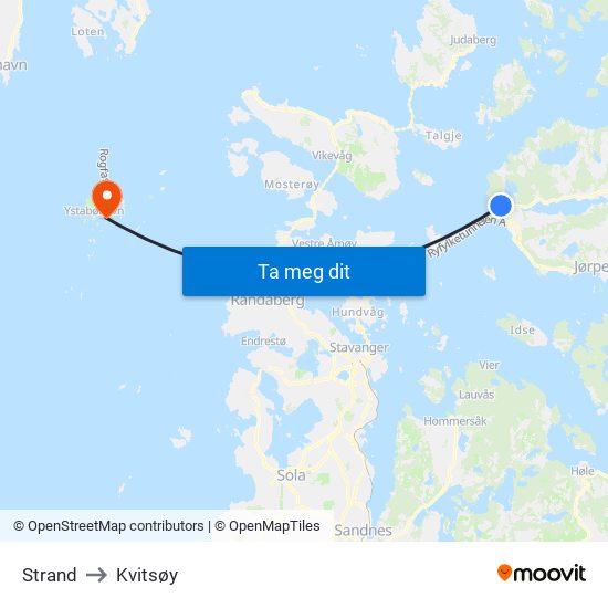 Strand to Kvitsøy map