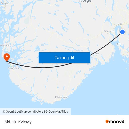 Ski to Kvitsøy map