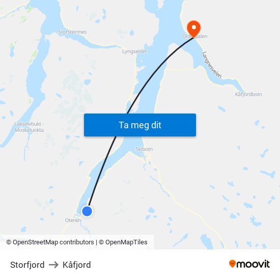 Storfjord to Storfjord map