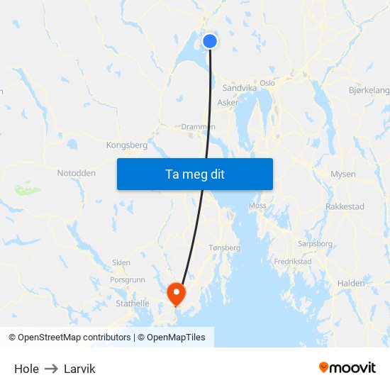 Hole to Larvik map