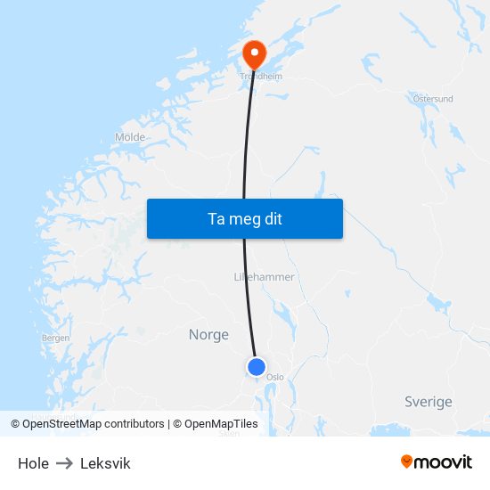 Hole to Leksvik map
