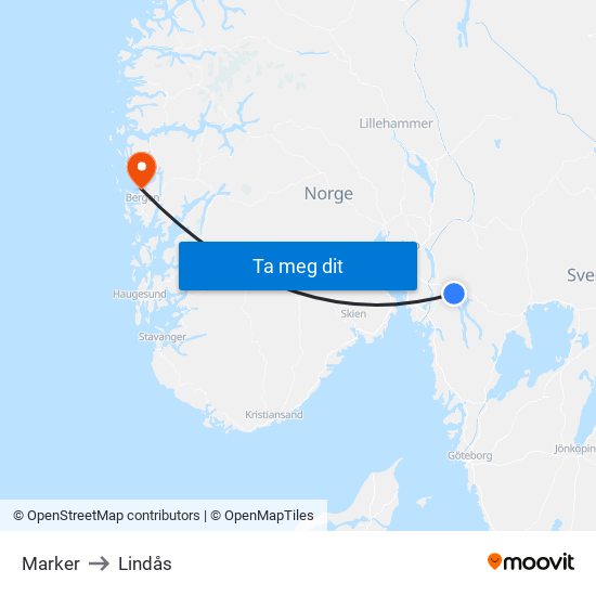 Marker to Lindås map