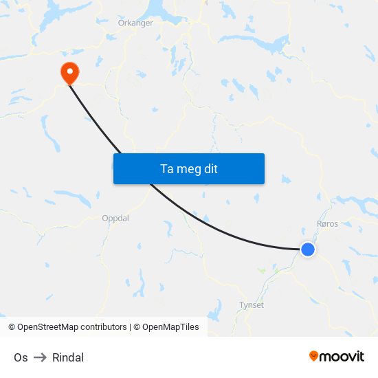 Os to Rindal map