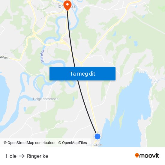 Hole to Ringerike map
