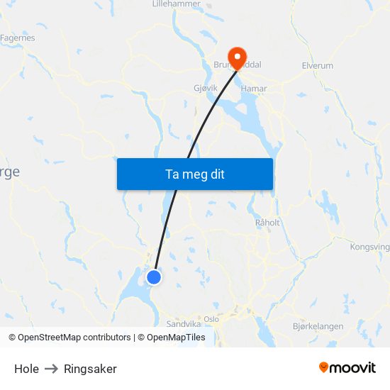 Hole to Ringsaker map