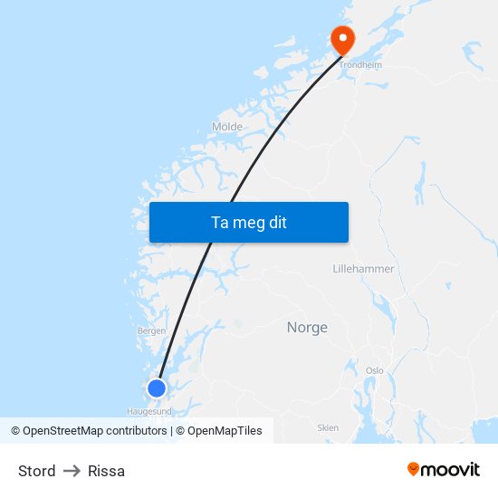 Stord to Rissa map