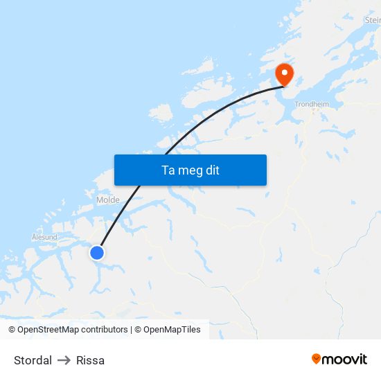 Stordal to Rissa map