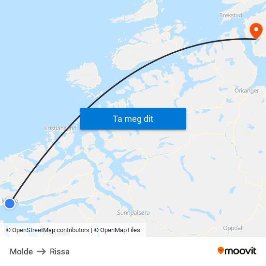 Molde to Rissa map