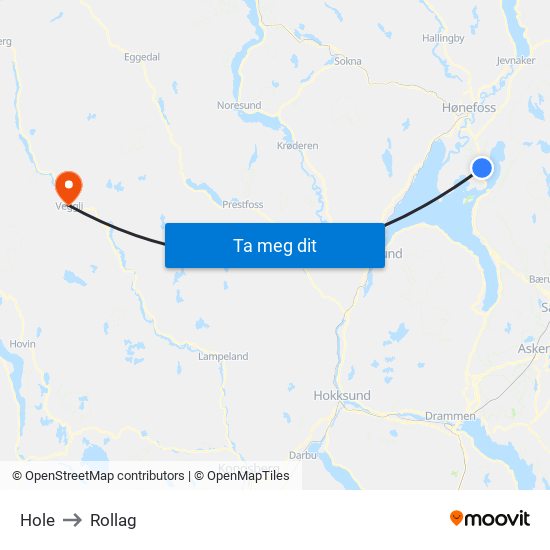 Hole to Rollag map