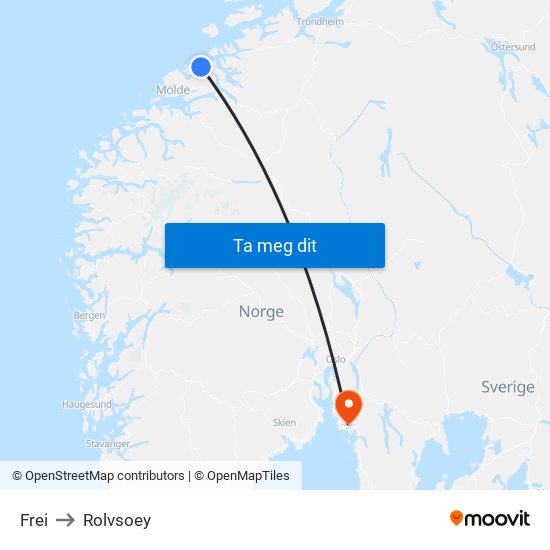 Frei to Rolvsoey map