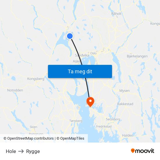 Hole to Rygge map