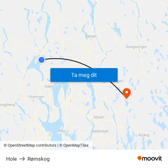 Hole to Rømskog map